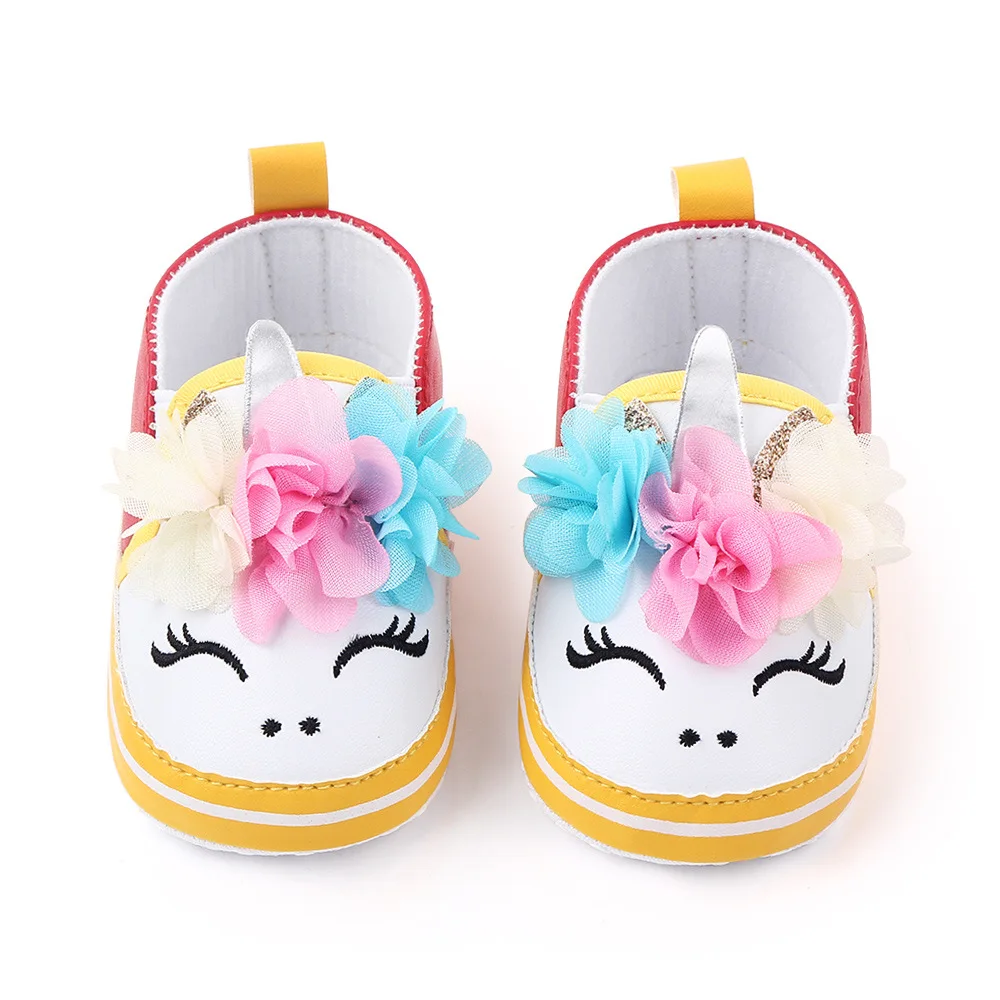 

New Baby Girls Spring/Autumn Pink Print Cute Cartoon Baby Shoes 2021 PU Leather Toddler Shoes For Newborn Soft Soled Shoes