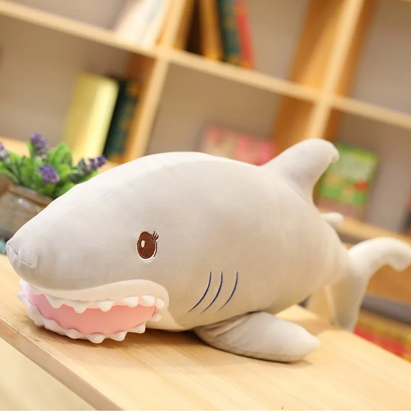 1pc New Hot Huggable Soft Shark Stuffed Animals Dolls Plush Toys From Russia Ike A Big Pillow Sofa Cushion Girl Gift | Игрушки и хобби