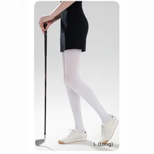 1Pair Women Golf Sport Socks Elastic Running Stockings Soft Breathable Sports Socks UV-Proof Light Thin Smooth Long Leg Sock (1)