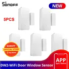 Датчик окон и дверей SONOFF DW2, 13510 шт., Wi-Fi датчик для умного дома, e-WeLink, оповещения об уведомлениях через приложение, работает с Alexa Google Home