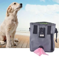 upgraded dog treat bag with neoprene split top quality dog training treat pouch exterior storage pocket for phone and keys