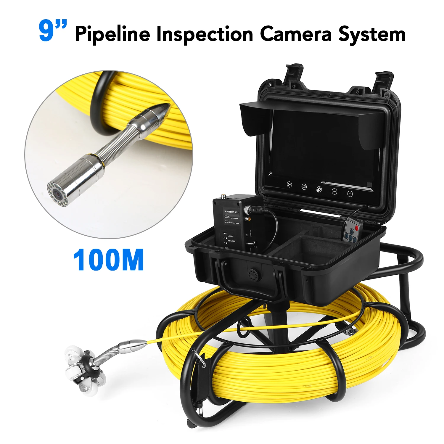 Камера-Эндоскоп для исследования труб 9 Дюймов 30/100 м | Спорт и развлечения