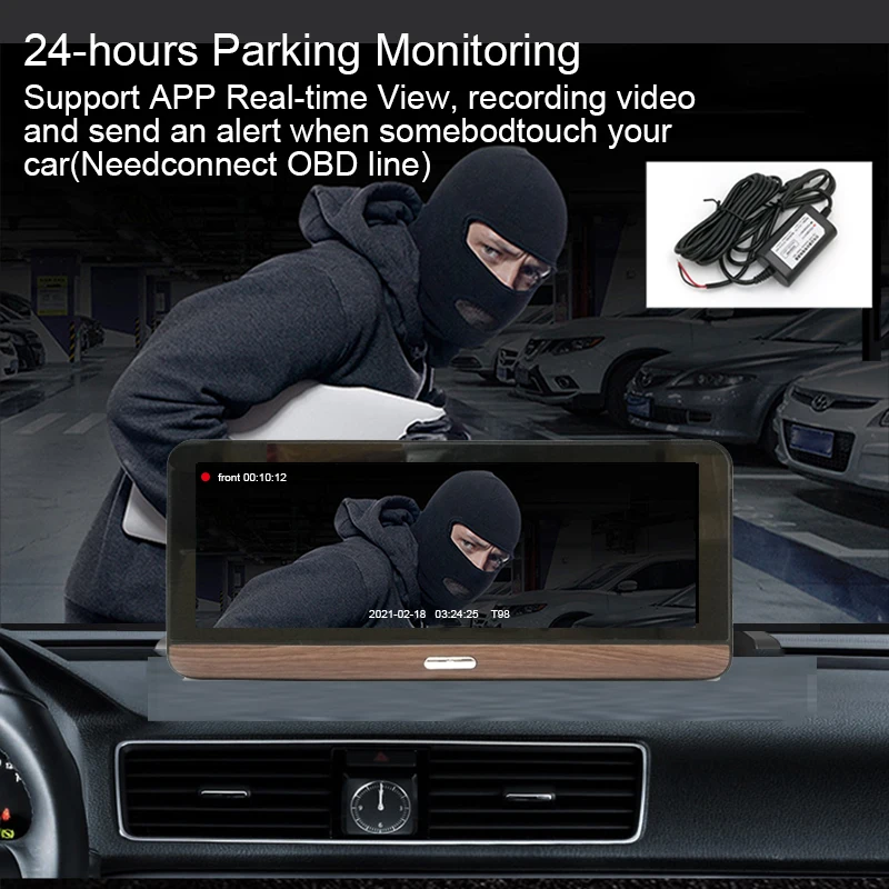 Автомобильная камера заднего вида 8 дюймов IPS ADAS 4G Android FHD 1080P | Автомобили и