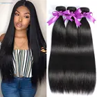 Пряпряди волос, бразильские пучки человеческих волос, 8-30 дюймов, натуральные волосы для плетения, 34 шт. пучков, сделан, натуральные волосы для наращивания без повреждений