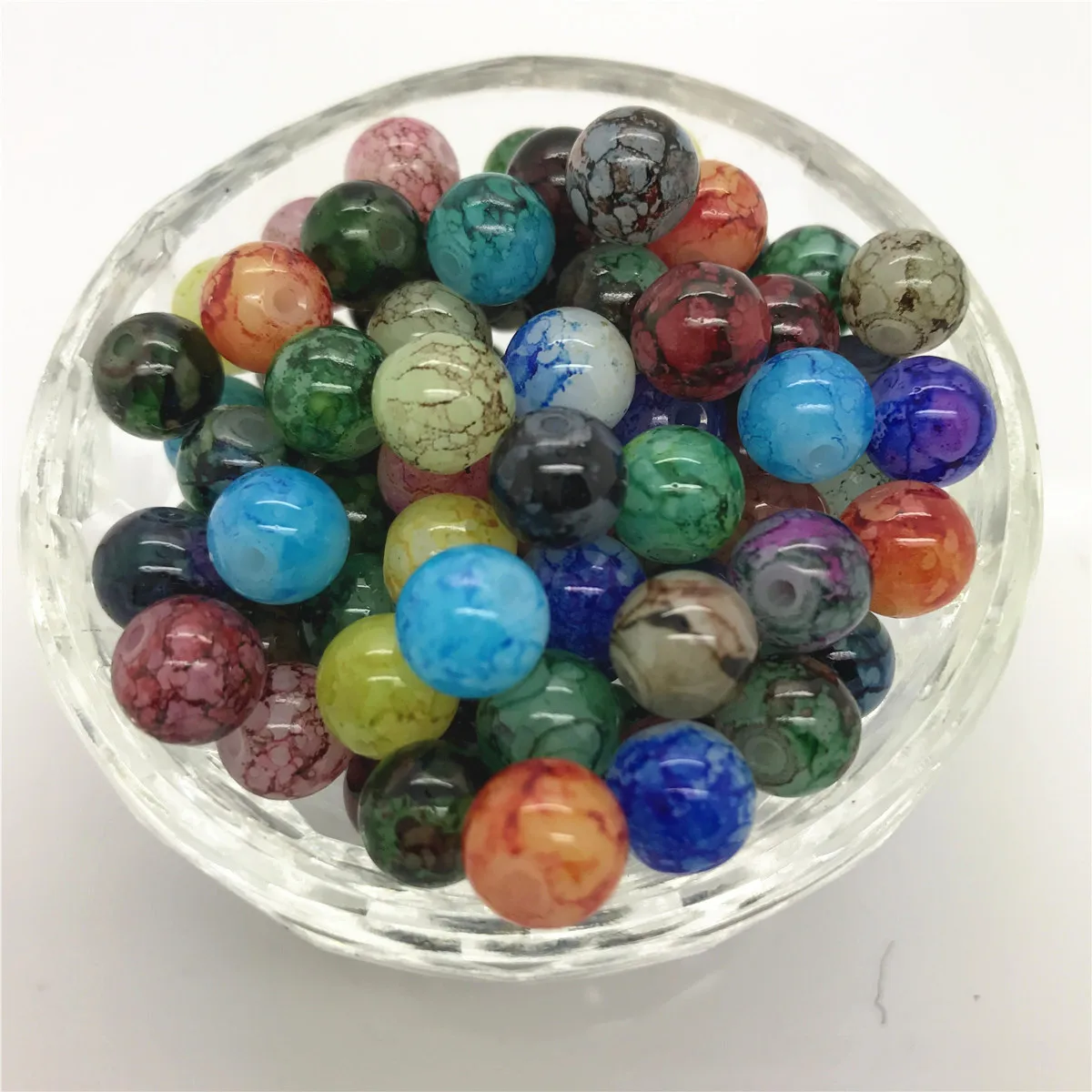 Стеклянная круглая жемчужина 4 мм 6 8 10 для самостоятельного изготовления