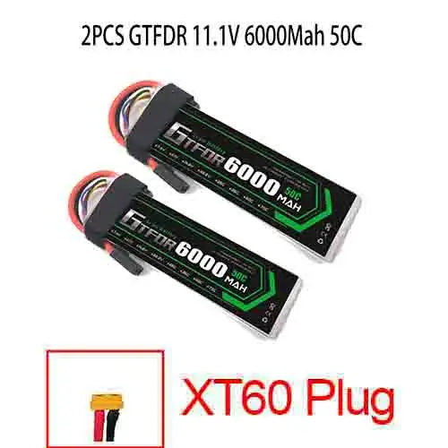 2PCS6000SOFTXT60 2S 3S 4S 5200mAh 6000mAh 7000MAH 7,4 V 11,1 V 14,8 V 50C 60C 100C 120C GTFDR Lipo батарея для X-MAXX E-REVO RC автомобилей Лодка Дрон - Цвет: 2PCS6000SOFTXT60