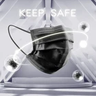 Маски одноразовые черные с фильтром, 10-200 шт.