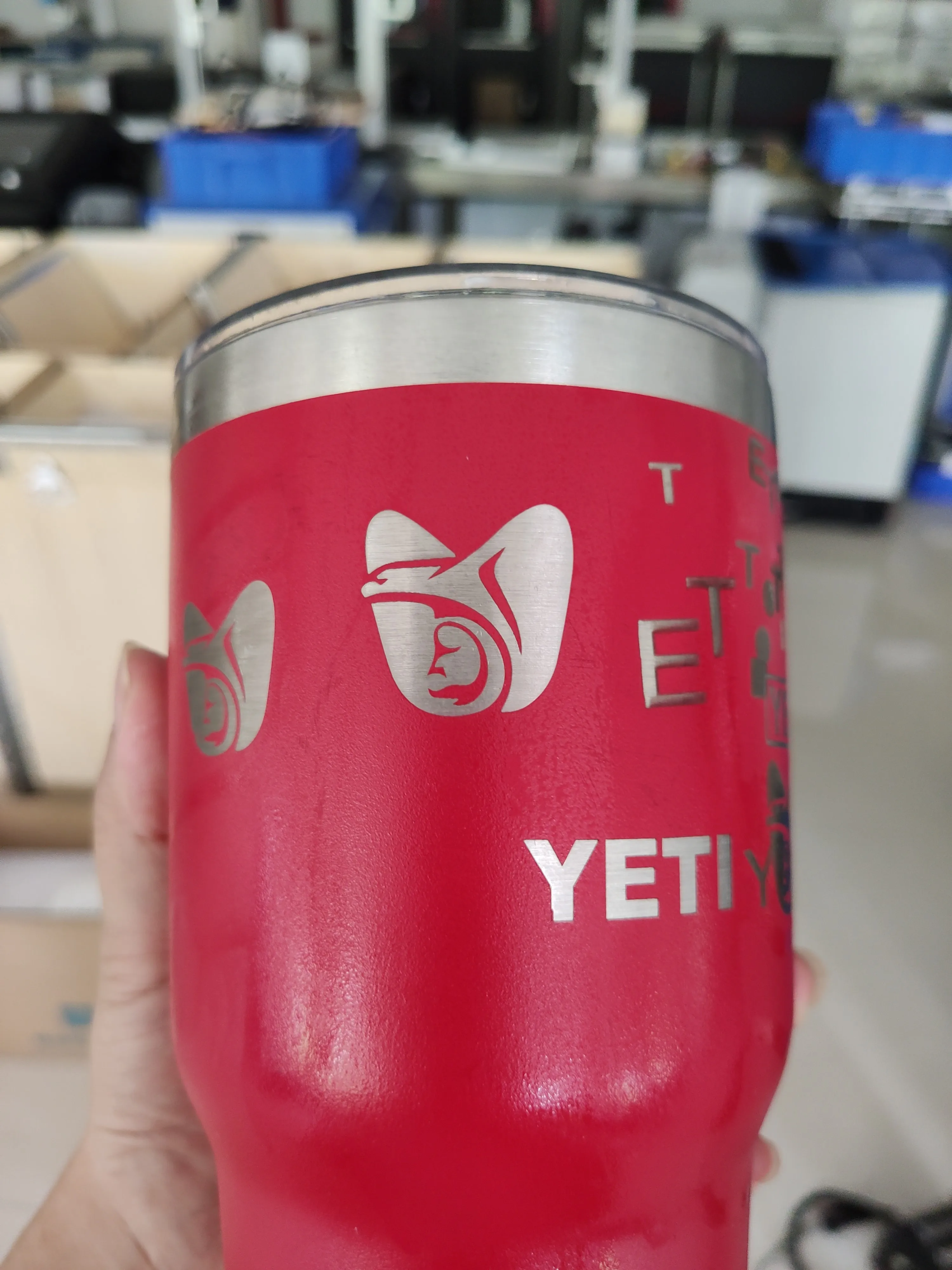 

Metal Tube Digital Scanning Head co2 Galvo Laser Marking Machine 30w for Coated Stainless Steel cup mug engraving