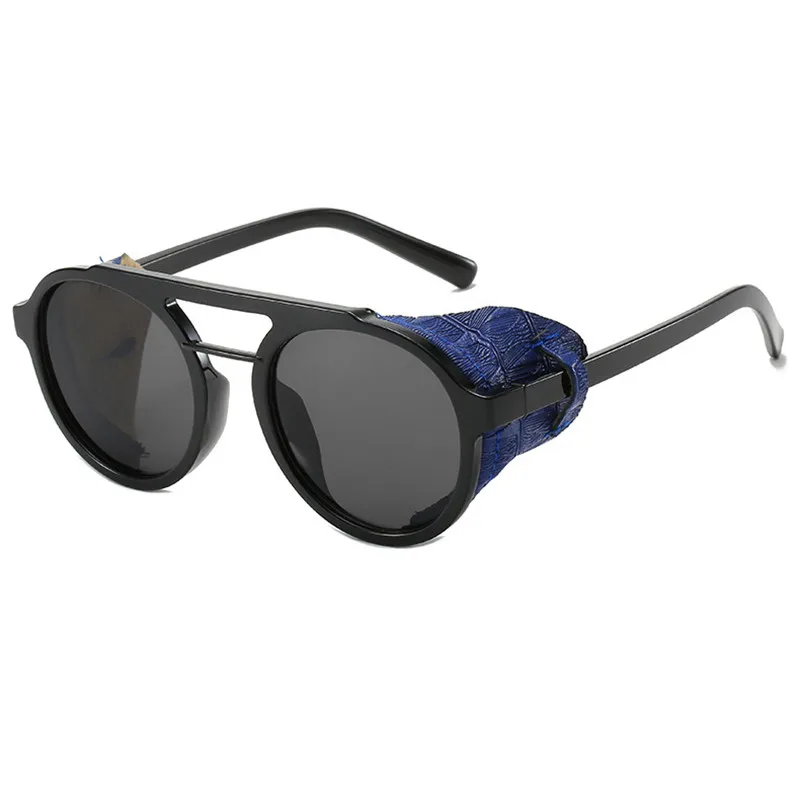 Мужские и женские очки в стиле стимпанк винтажные Круглые Солнцезащитные с