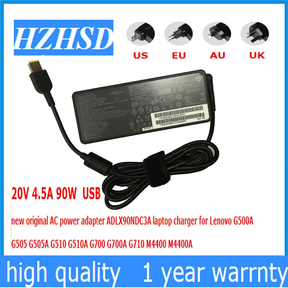 20V 4.5A 90 Вт USB Новый оригинальный AC адаптер питания зарядное устройство для