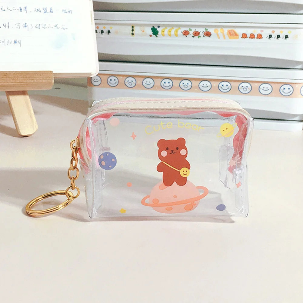 

Fashion 1PCS Mini Transparent Small Wallet Coin Purses Bag Clutch Handbag Female Key Purse Cosmetics Storage Pouch 2021