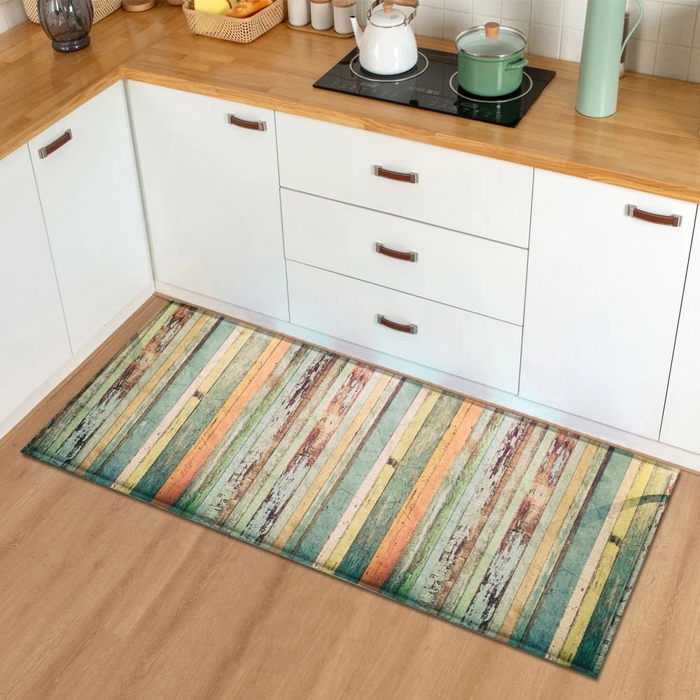 

Non-slip Kitchen Mat Bathroom Mat Hallway Living Room Entrance Door Mat Carpet PVC Silk Loop Material Custom Pattern Kitchen Mat