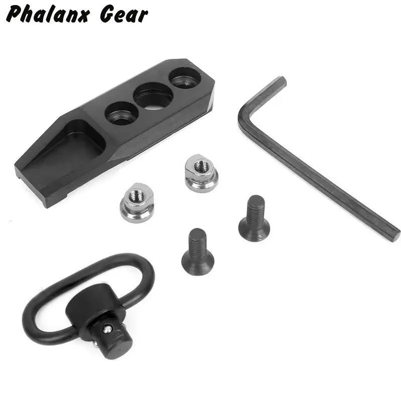 A Universal Tactical KeyMod Sling Swivel Direct Quick Detach Adapter Mount Adapter 360 Graden Rotatie Jacht Sling Swivel - Цвет: A