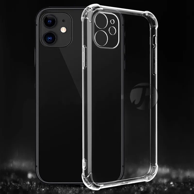 

2Pcs for IPhone 12 Pro Max Mini Luxury Shockproof Silicone Case for IPhone 8 7 6 Plus Luxury Shockproof Soft Cases IPhone 12 Pro