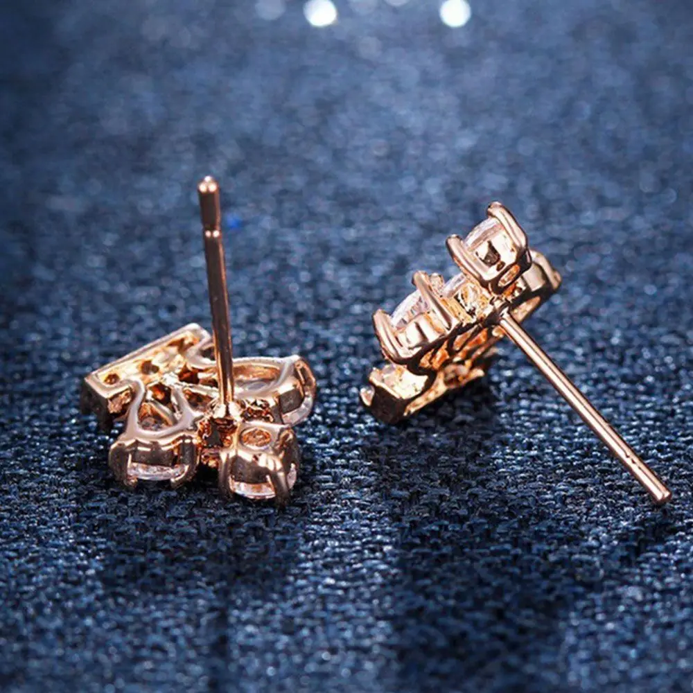 Женские серьги в форме короны гвоздики с кристаллами Ювелирное Украшение