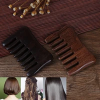 1pc sandalwood waist comb natural wood comb wooden wide tooth hair comb detangler 2 colors