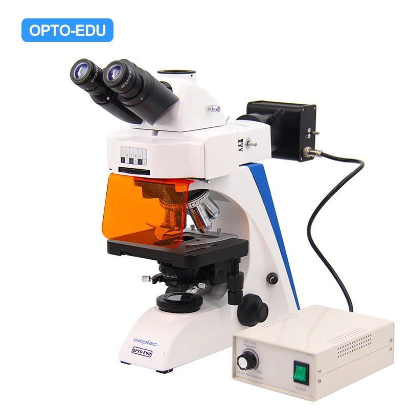 

OPTO-EDU A16.2603-LT4 Trinocular LED Fluorescence Microscope Quarduple, Infinity Plan