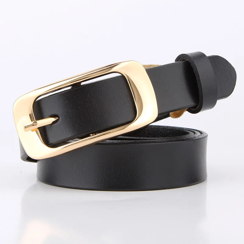 Женский кожаный ремень с пряжкой-иглой из воловьей кожи декоративный в стиле