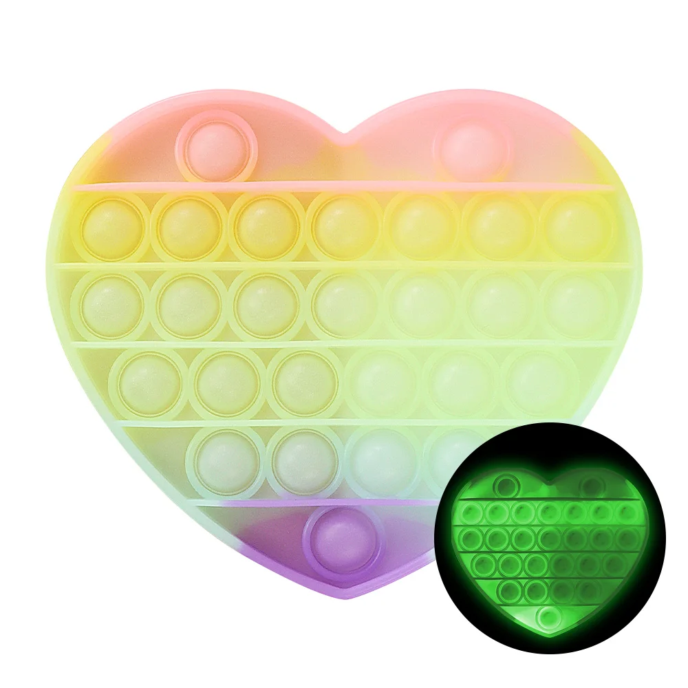 

2022 TYY Night Glow PushBubble Fidget Reliver Stress Toy Rainbow Push Bubble Antistress Toys Adult Children Sensory Toy To