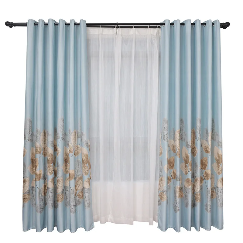 

New High-precision Deciduous Printing Curtain High Shading Exquisite Pastoral Style All-match Curtains for Living Room Bedroom