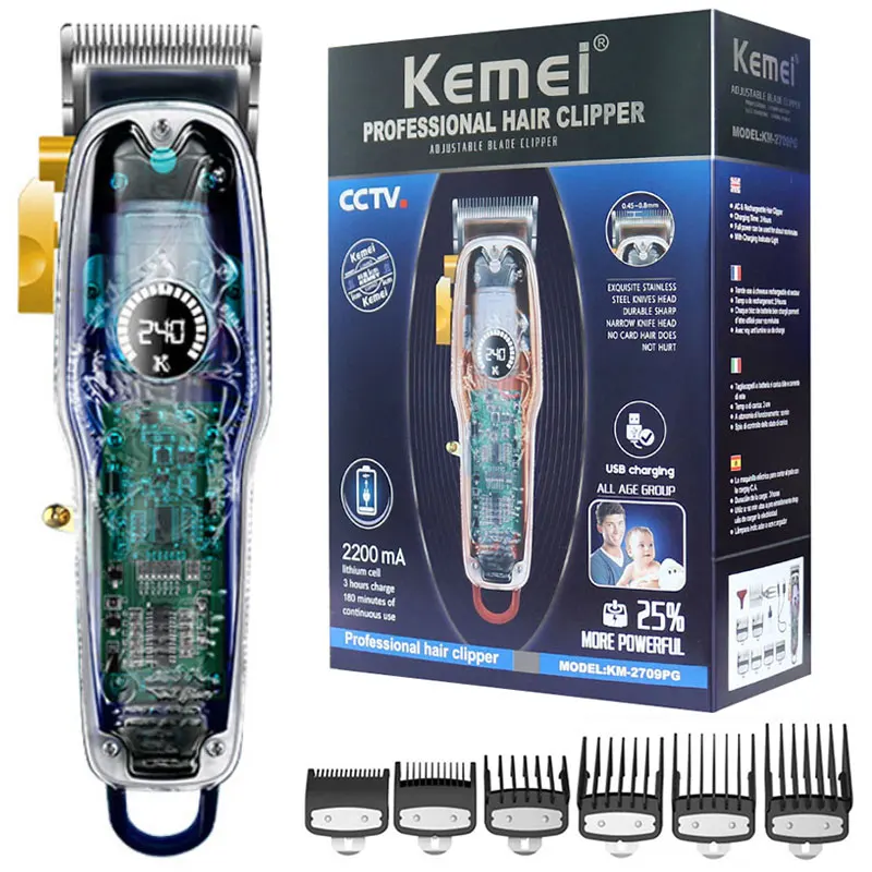 

Original LCD adjustable electric hair trimmer for men barber shop professional taper lever hair clipper beard haircut home