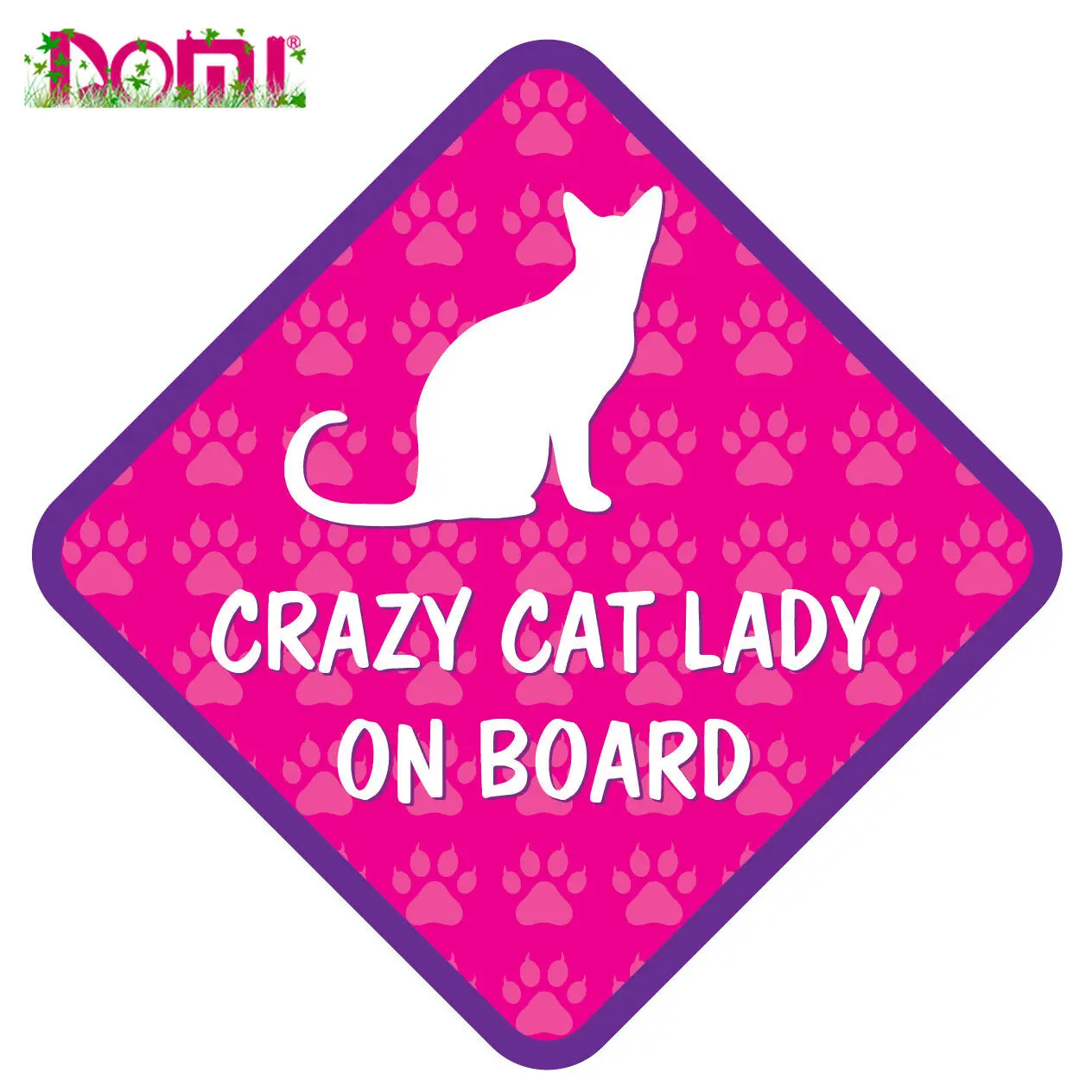 

Crazy Cat Lady on Board - Safety Bumper Car Sticker, Decal, Sign Car Sticker Windshield Bumper Helmet Decal High Quality Vinyl