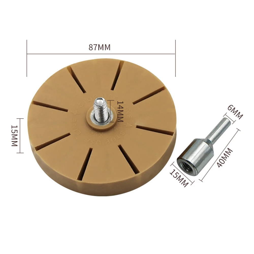 

3.5 Inch Universal Rubber Eraser Wheel Car Sticker Remover Paint Cleaner Remove Glue Adhesive Tools