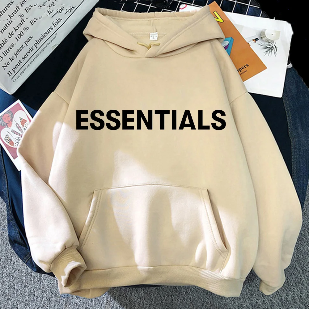 

New 2022 ESSENTIALS Hoodies Men Sweatshirts Letters Printing Fleece Hoodie Fashion Hip Hop Women Clothes Pullover Top Essentials