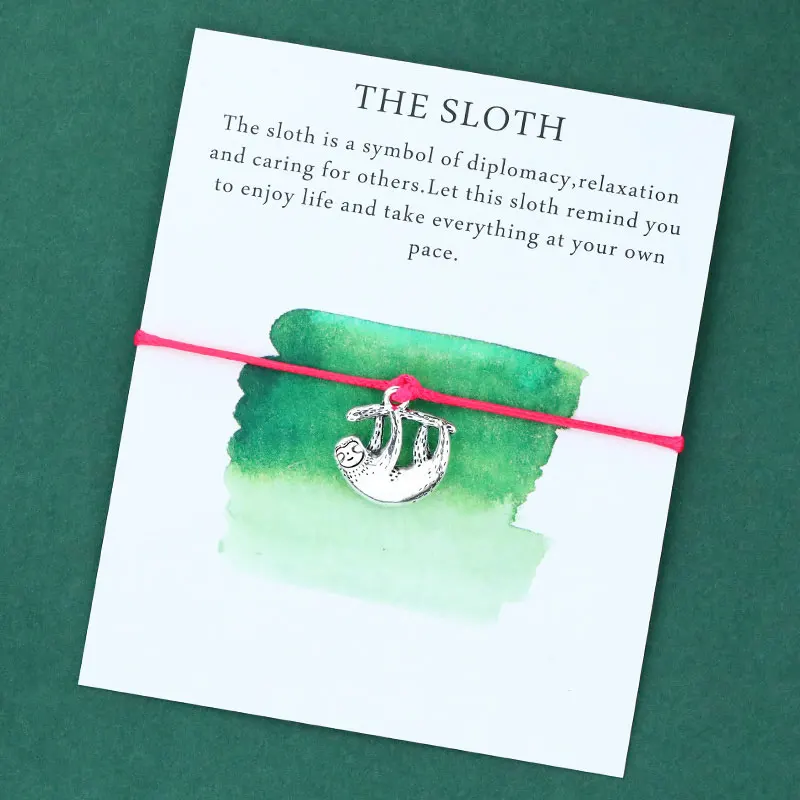 Ленивец браслет желаний милый очаровательный дух животное ювелирные изделия Kawaii