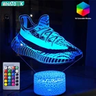 Светодиодный ночник, 16 цветов, 3D иллюзия, лампа, кроссовки, футбол, скейтборд, популярная игра, светильник с дистанционным управлением, настольная лампа, декор для спальни, детские подарки