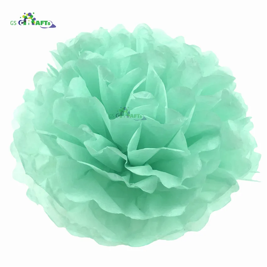 27.Mint Green Высота каблука 10 см, каблук 15 см, 20 см, 25 см, свадебных платьев, декоративных изделий и Бумага помпонами Pom Poms 4 6 8 10 дюймов шары вечерние дома декоративная ткань украшения ко дню рождения - Цвет: 27.Mint Green