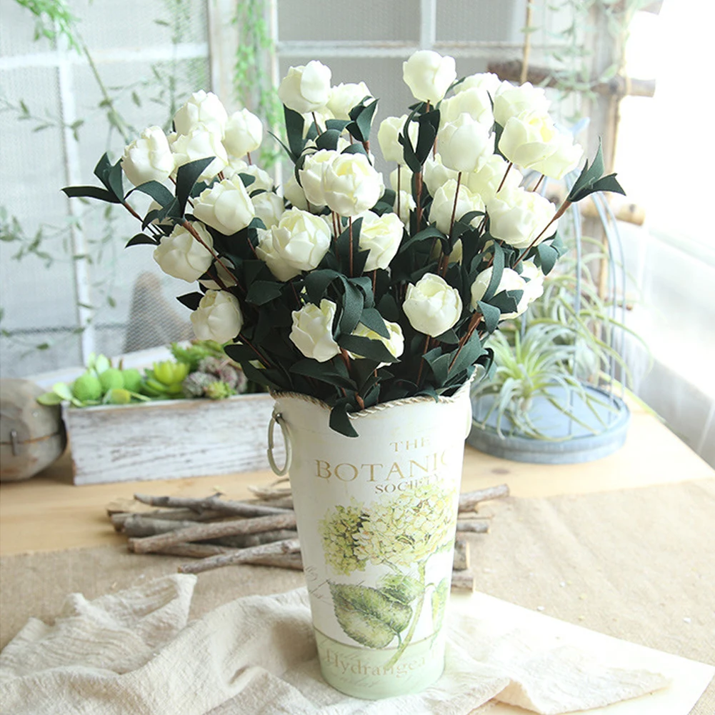 1 шт. искусственный цветок роза яркое моделирование цветы для сада сделай сам