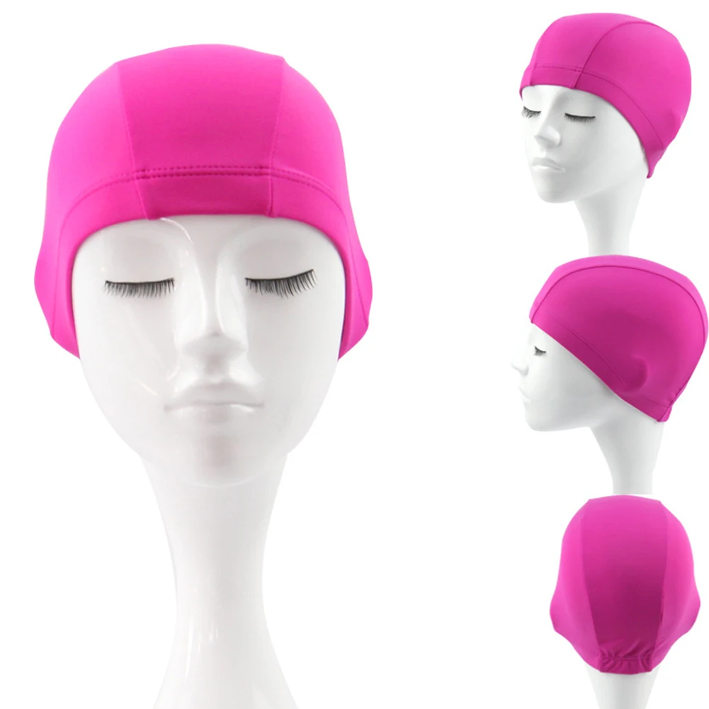 

Unisex Adults Multicolor Ear Swimming cap Sports Waterproof Hat Siwm Pool