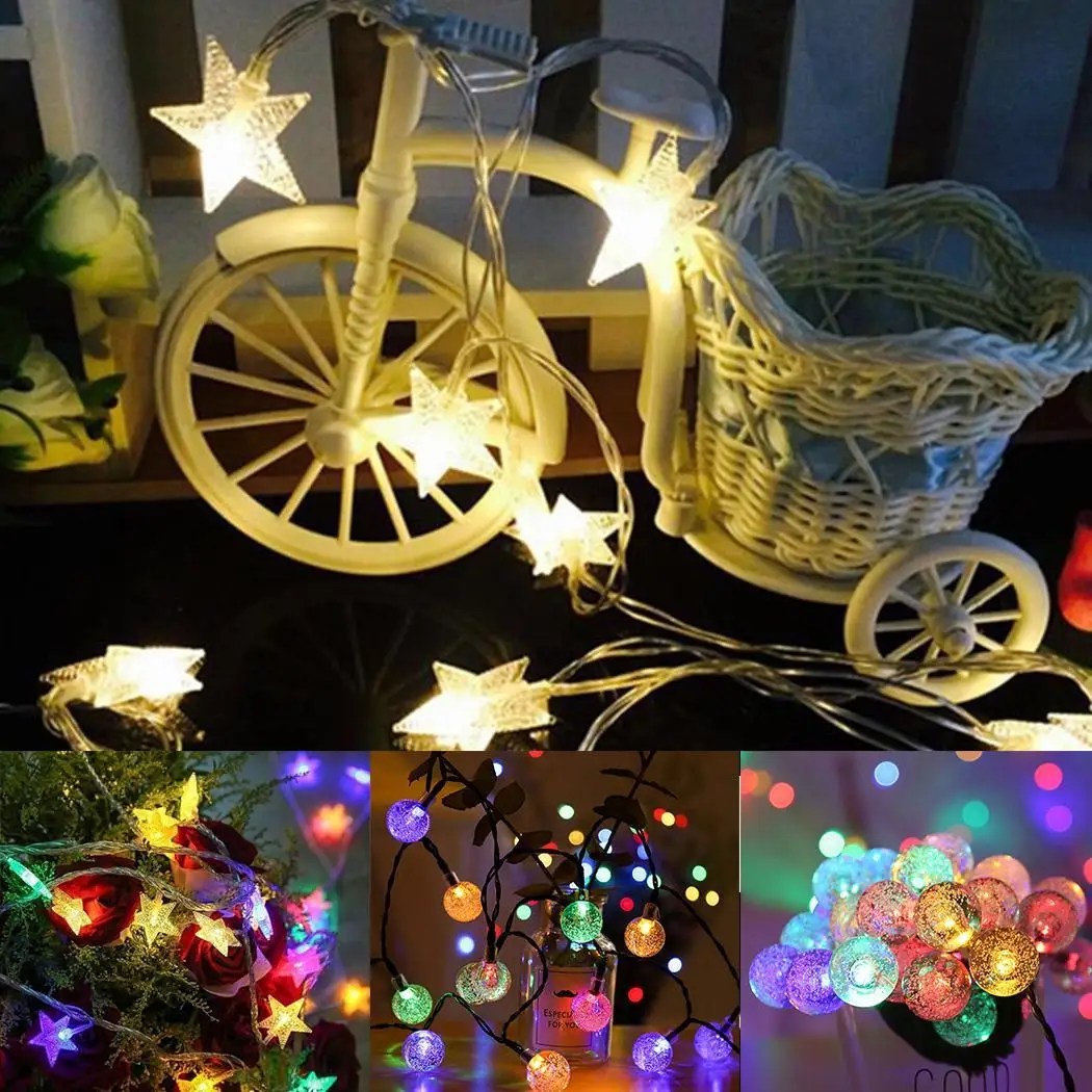 Fashion Energy-saving Solar LED Fairy String 20pcs 30pcs 50pcs Lights 220V IP66 5000lm Home 5000K Decoration | Освещение