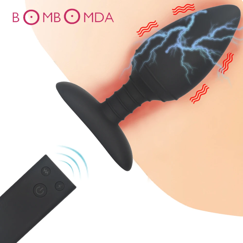 Анальная пробка с электрическим током анальная G Spot мужской массажер простаты