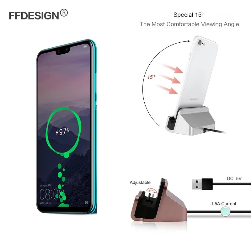 Зарядная док станция для Huawei Y5 Y6 Y7 Pro Y9 Prime 2019 2018 2017 зарядная подставка