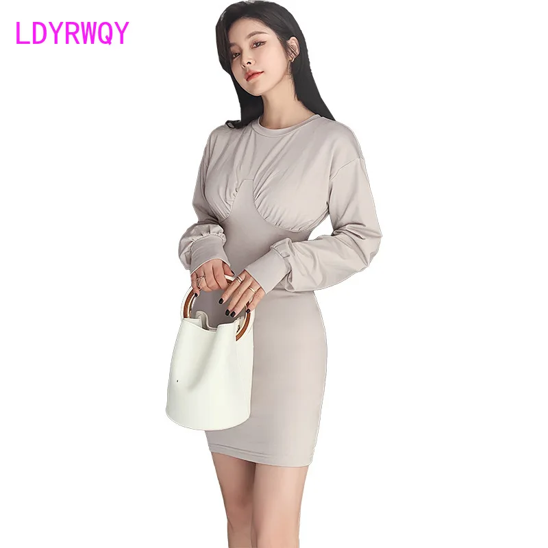 

Spring Women's New Fashion Slim Thin Dress Zippers Knee-Length V-Neck Office Lady Sheath
