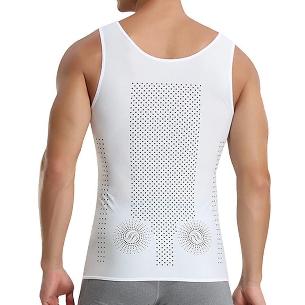 Men Slimming Vest Body Shaper Corset Compression Shirts Shapewear Girdle Shirts Modeling Strap Male Super Elastic Breathable