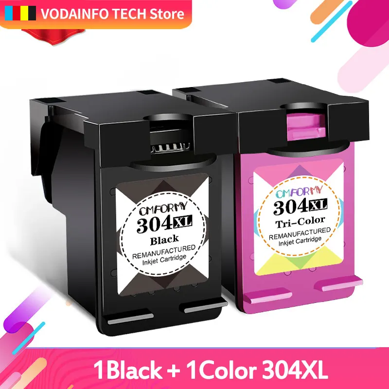 

QSYRAINBOW Ink Cartridge Compatible for hp 304 xl hp304 Cartridge for hp Envy 5030 5032 5034 2632 2630 2620 3752 3755 printer