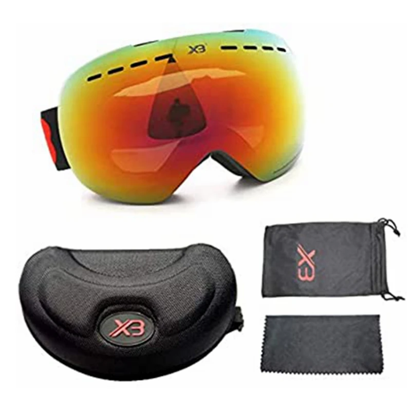 

Ski Goggles Snowboard Glasses UV400 UV Protection with Matching Case for Anti-radiation Anti-sand Anti-wind Anti-fog