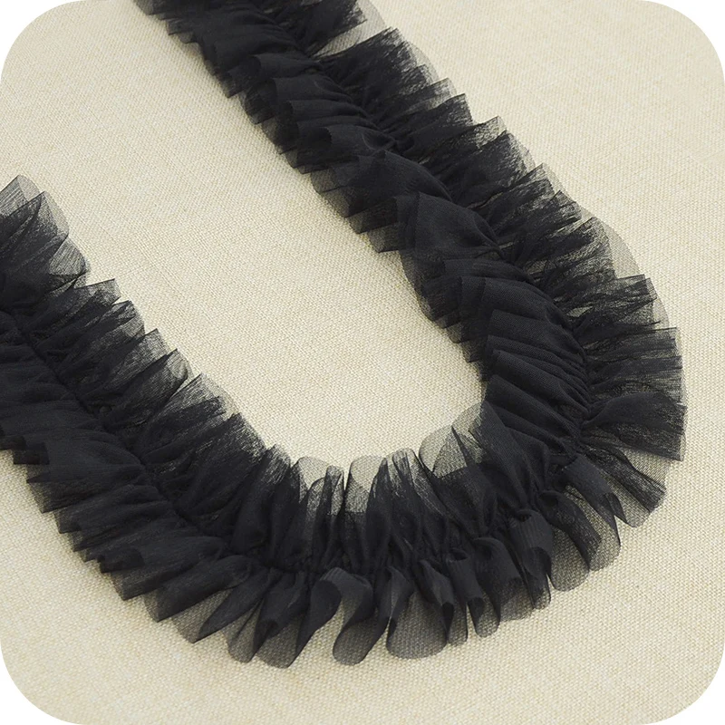 Сетчатая плиссированная кружевная лента 10 см | Дом и сад