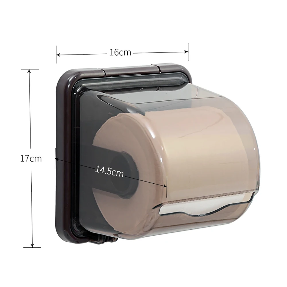 

Tissue Box Transparent Waterproof Toilet Paper Holder Punch-free Installation Of Household Bathroom Accessories