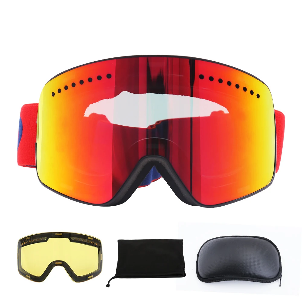 Новые магнитные сферические лыжные очки с мужские и женские уличные