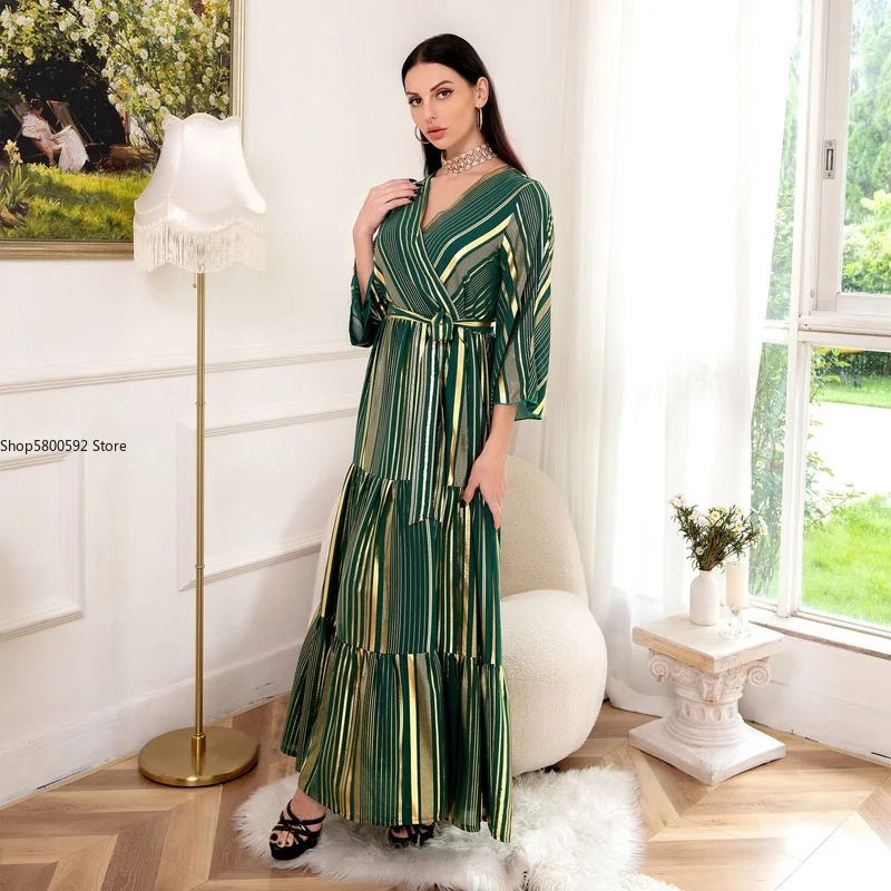 Vestido Longo Abaya Dubai Arabic Muslim Long Dress For Women Robe Longue Femme Musulmane Kaftan Morocco Turkey Islam Clothing