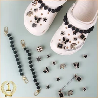 trendy rhinestone butterfly croc charms designer chains shoes decaration pendant badg jibb for croc clogs kids girls women gifts