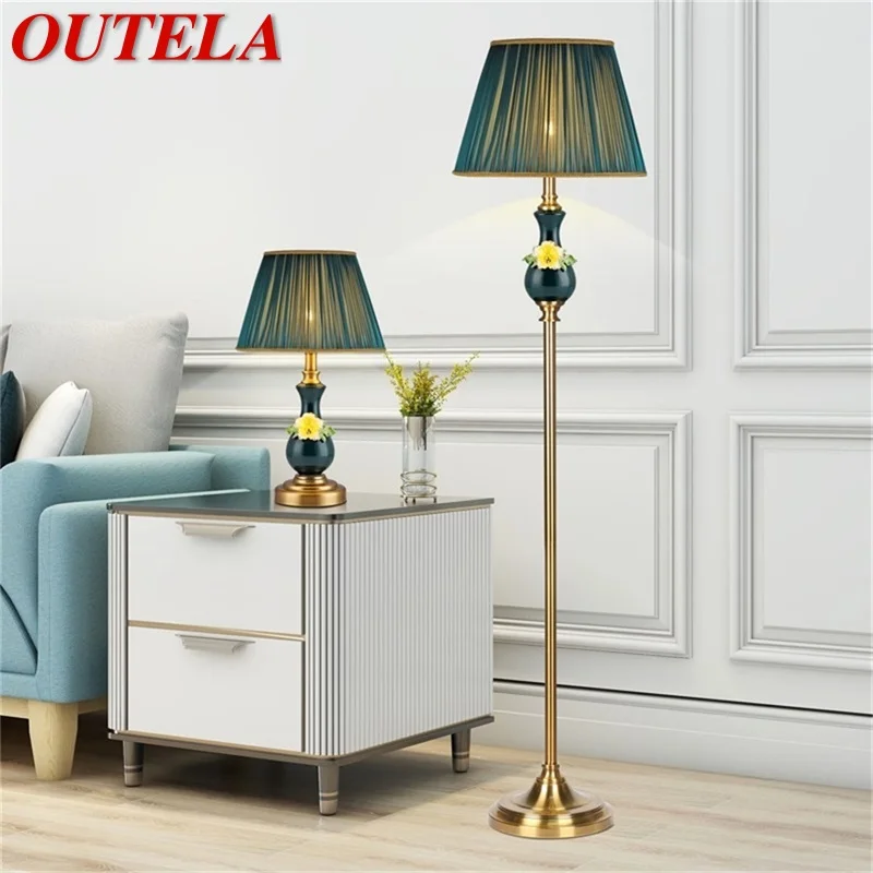 

OUTELA Contemporary Table Lamps Ceramic Desk Light for Home LED Creative Hotel Bedroom Decoration
