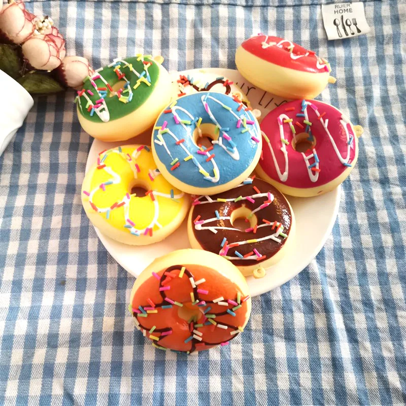 

Simulation Donut Model Color Cake Bread Fake Food Set Wedding Dessert Small Pendant Dessert Photography Props Party Decoration