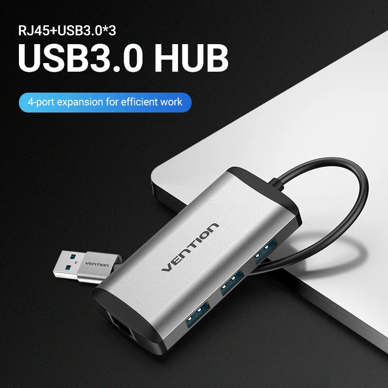 Высокоскоростной концентратор Vention USB 3 0 адаптер к RJ45 Ethernet Разветвитель 1000 Мбит/с