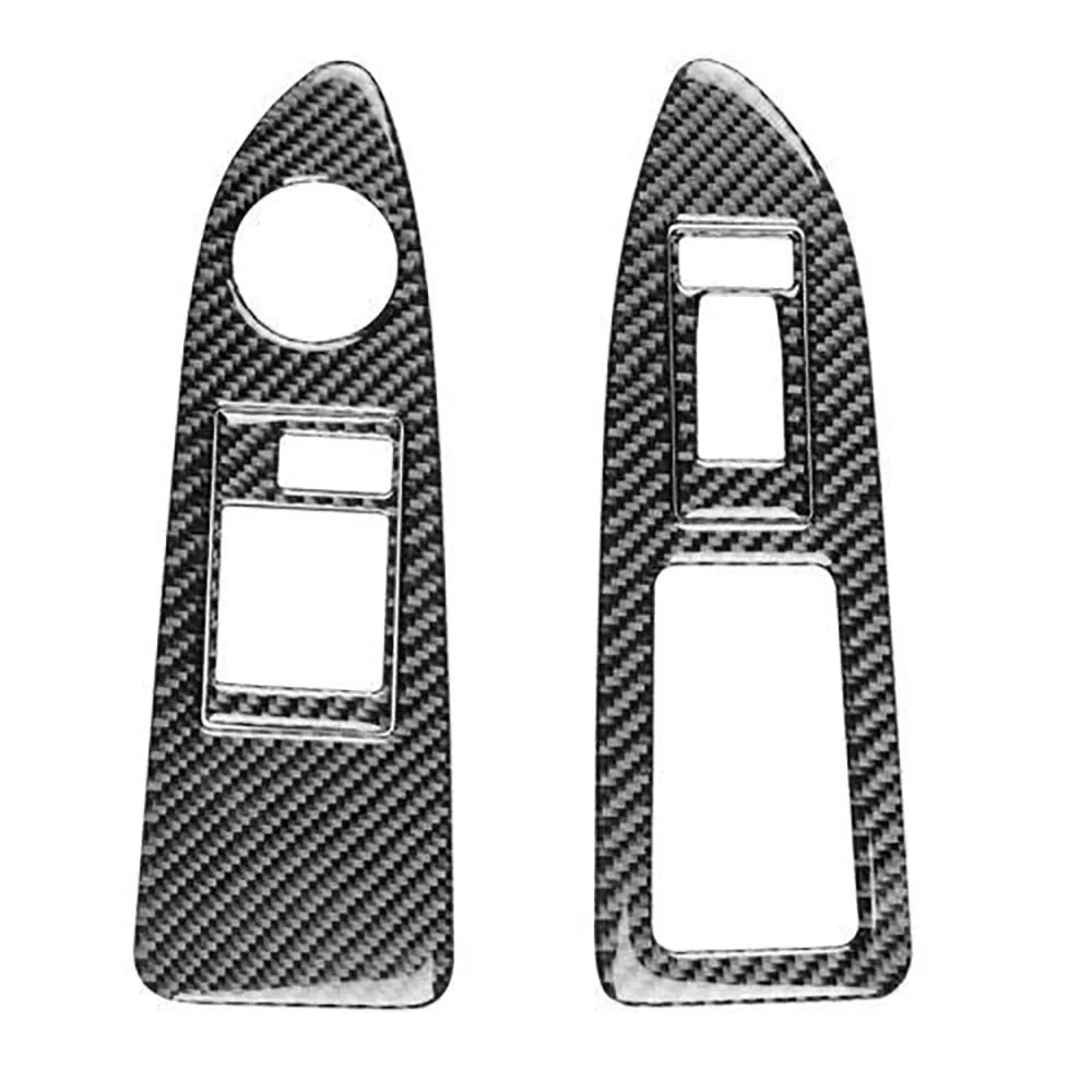 

4Pcs Set Panel Cover Black Window Lift Switch Carbon Fiber Decor For Dodge Challenger 2008-2014 High Quality