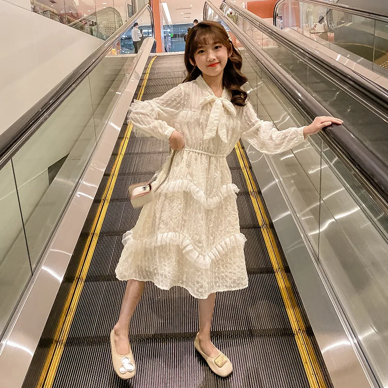 Платье принцессы для девочек-подростков шифоновые Детские платья с длинными